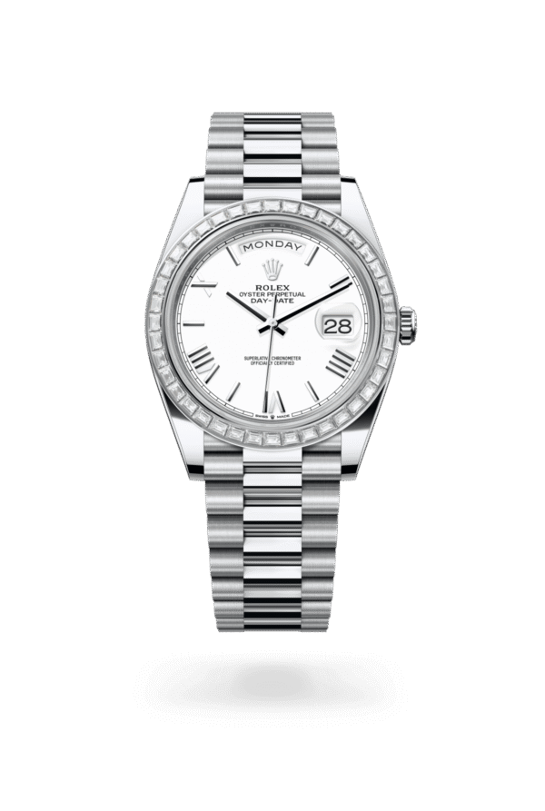 Rolex Day-Date 40mm — Platinum & diamonds