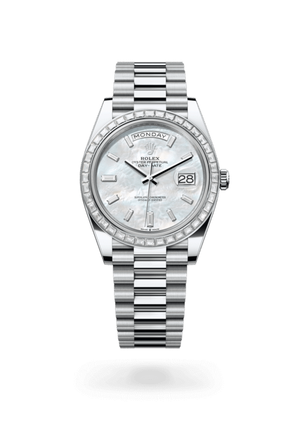 Rolex Day-Date 40mm — Platinum & diamonds