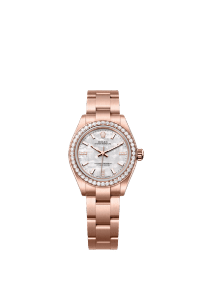 Rolex Oyster Perpetual 28mm — Everose gold & diamonds