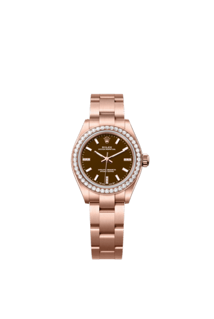 Rolex Oyster Perpetual 28mm — Everose gold & diamonds
