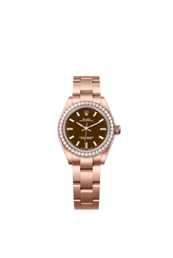 Rolex Oyster Perpetual 28mm — Everose gold & diamonds