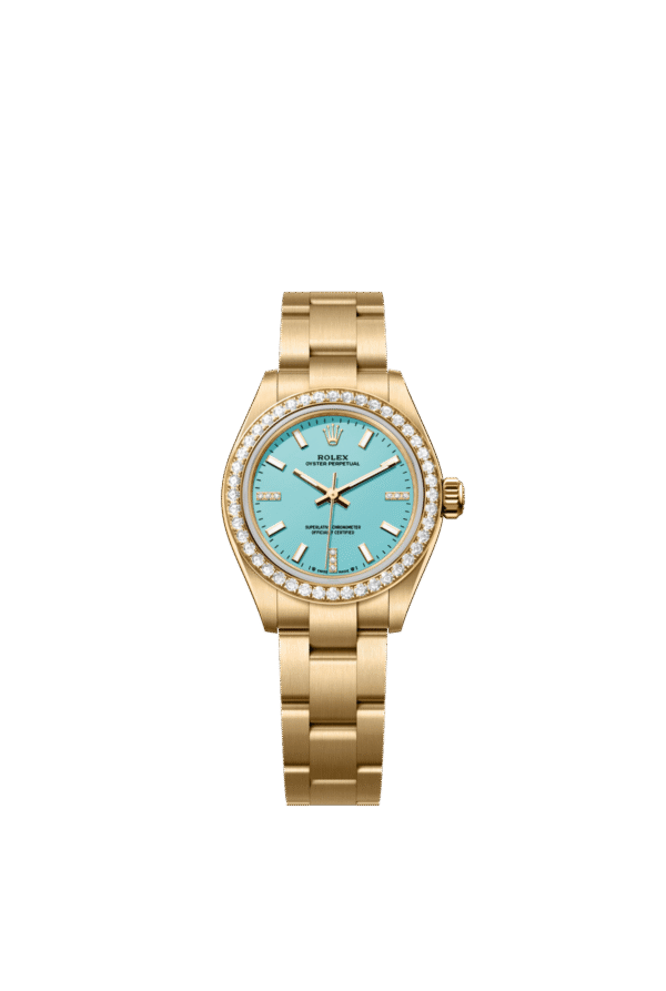 Rolex Oyster Perpetual 28mm — Yellow gold & diamonds