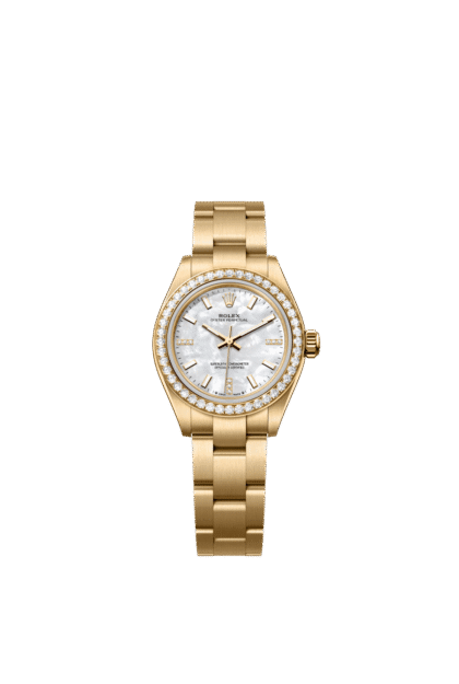 Rolex Oyster Perpetual 28mm — Yellow gold & diamonds