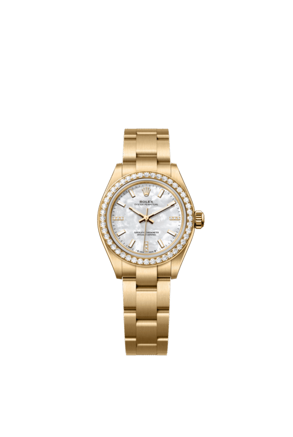 Rolex Oyster Perpetual 28mm — Yellow gold & diamonds
