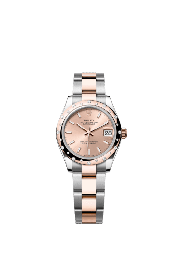 Rolex Datejust 31mm — Oystersteel, Everose gold & diamonds