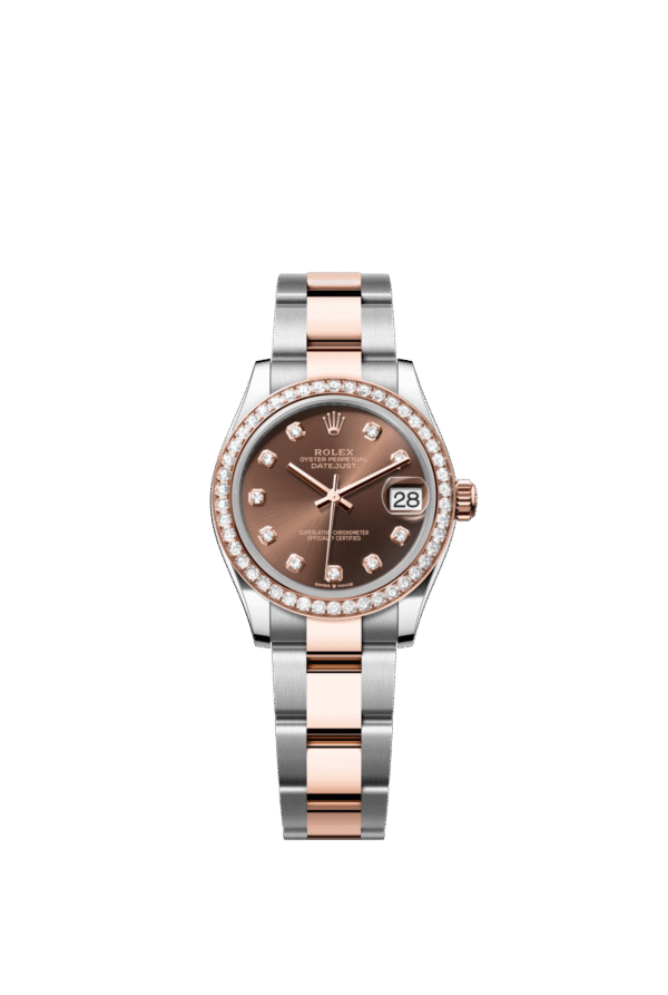 Rolex Datejust 31mm — Oystersteel, Everose gold & diamonds