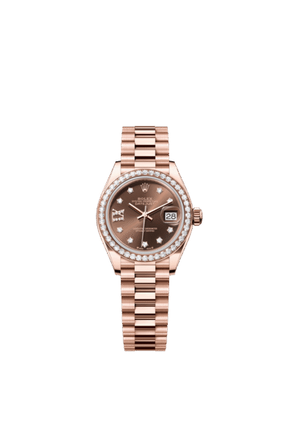 Rolex Lady-Datejust 28mm — Everose gold & diamonds