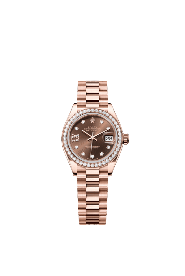 Rolex Lady-Datejust 28mm — Everose gold & diamonds