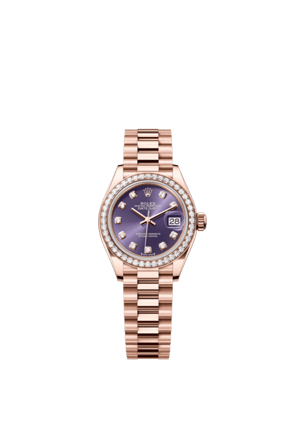Rolex Lady-Datejust 28mm — Everose gold & diamonds