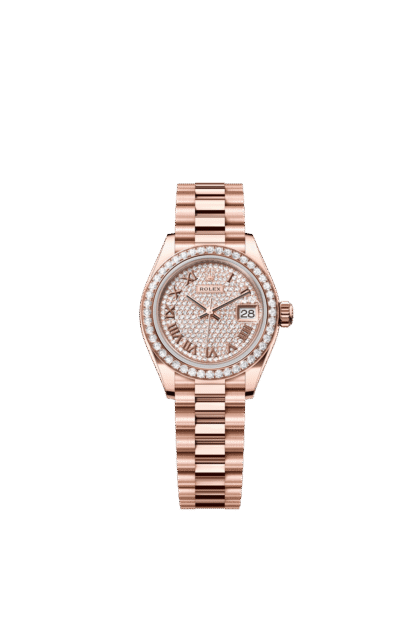 Rolex Lady-Datejust 28mm — Everose gold & diamonds