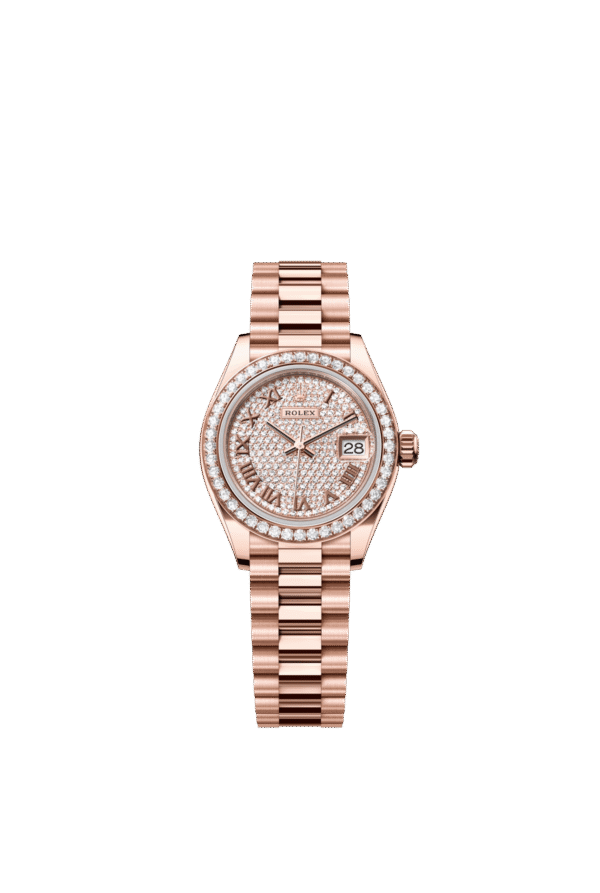 Rolex Lady-Datejust 28mm — Everose gold & diamonds