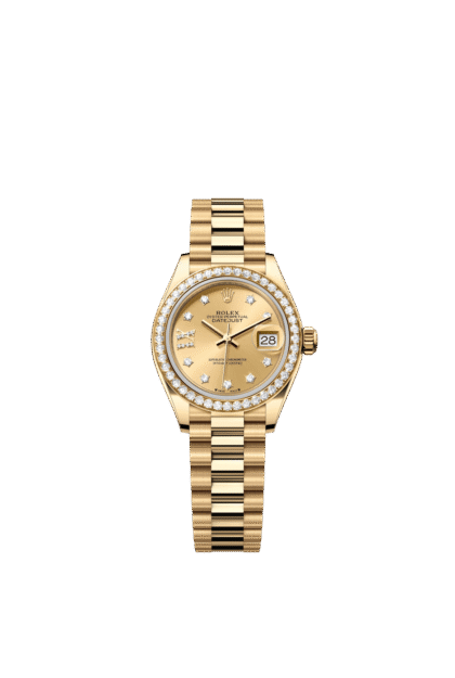 Rolex Lady-Datejust 28mm — Yellow gold & diamonds