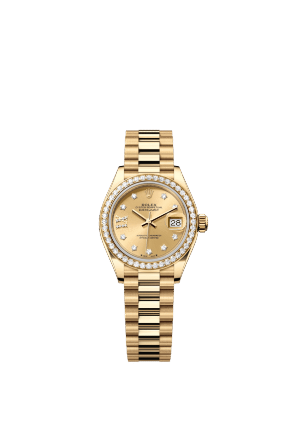 Rolex Lady-Datejust 28mm — Yellow gold & diamonds