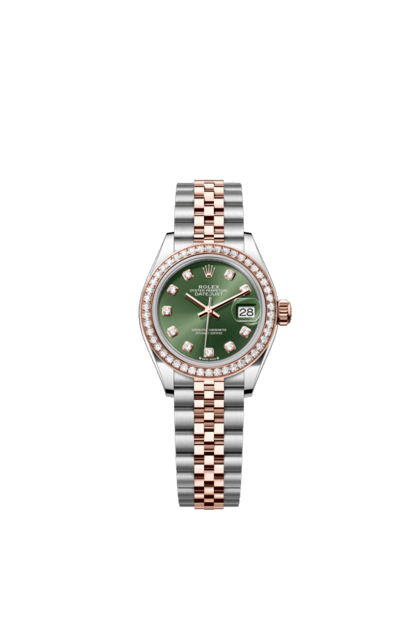 Rolex Lady-Datejust 28mm — Oystersteel, Everose gold & diamonds