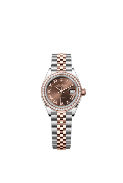 Rolex Lady-Datejust 28mm — Oystersteel, Everose gold & diamonds