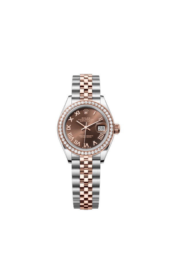 Rolex Lady-Datejust 28mm — Oystersteel, Everose gold & diamonds
