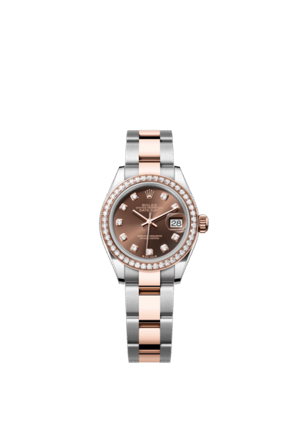 Rolex Lady-Datejust 28mm — Oystersteel, Everose gold & diamonds