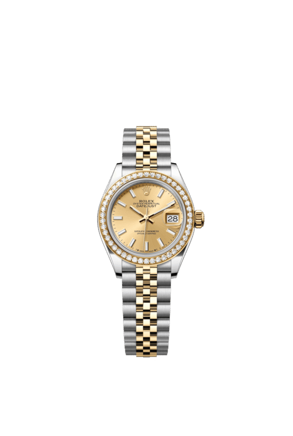 Rolex Lady-Datejust 28mm — Oystersteel, yellow gold & diamonds