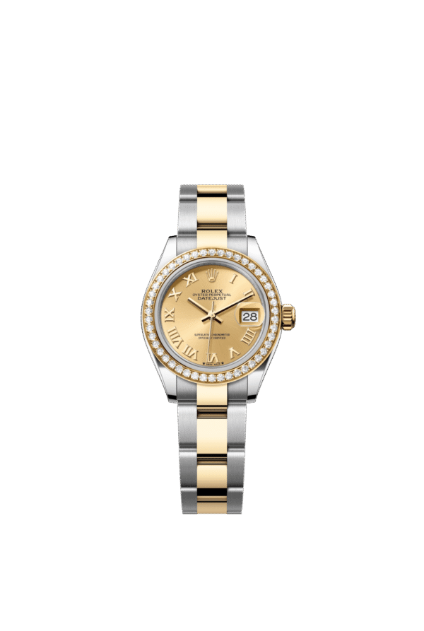 Rolex Lady-Datejust 28mm — Oystersteel, yellow gold & diamonds